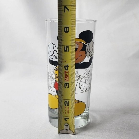Disney Vintage Mickey Mouse Drinking Glass Champion Title Belt Headband - Picture 7 of 8